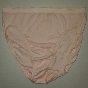 Vintage Victoria Secret Hi-Leg Cotton Brief Light Pink Size L